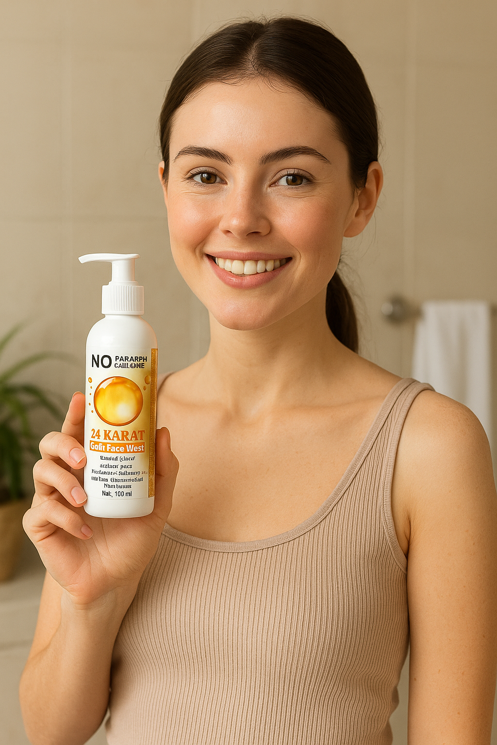 💛 AS Cosmetics 24 Karat Gold Face Wash – Instant Glow & Radiance Cleanser (100ml)