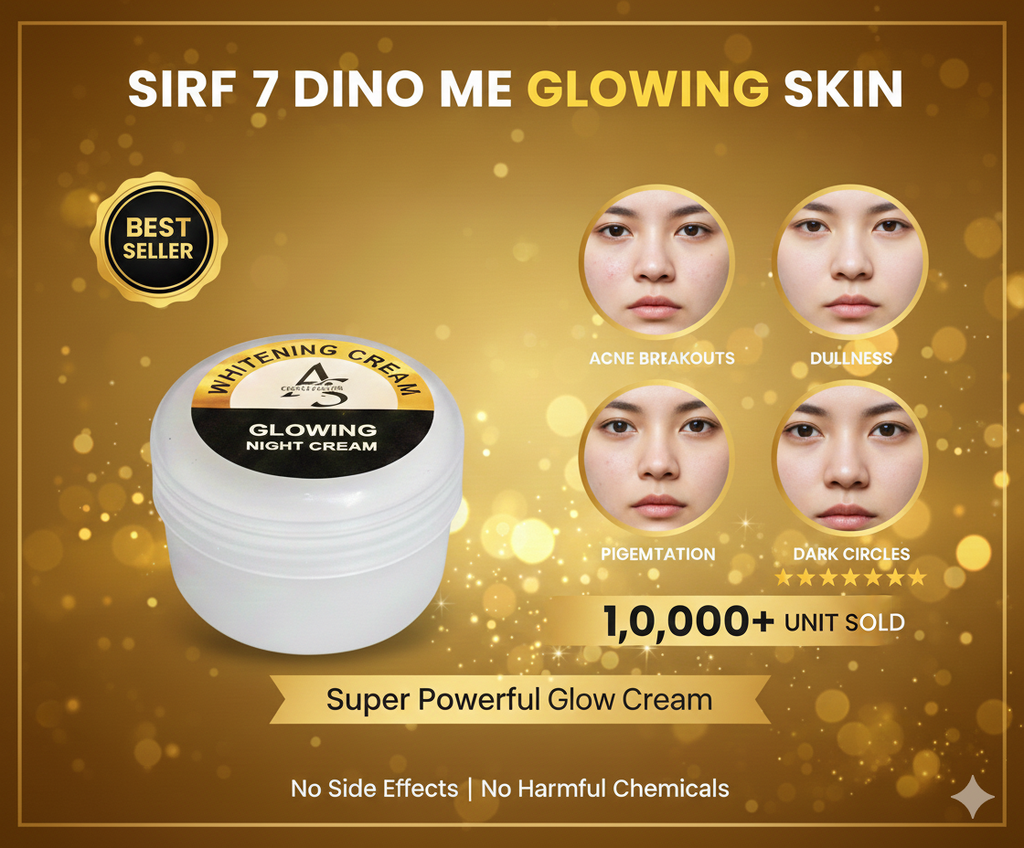 AS Cosmetics Glowing Night Cream – Brightening & Pigmentation Removal Formula (15g)