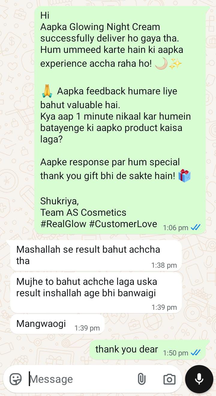 ✨ AS Cosmetics Glowing Night Cream – Brightening & Pigmentation Removal Formula (25g)